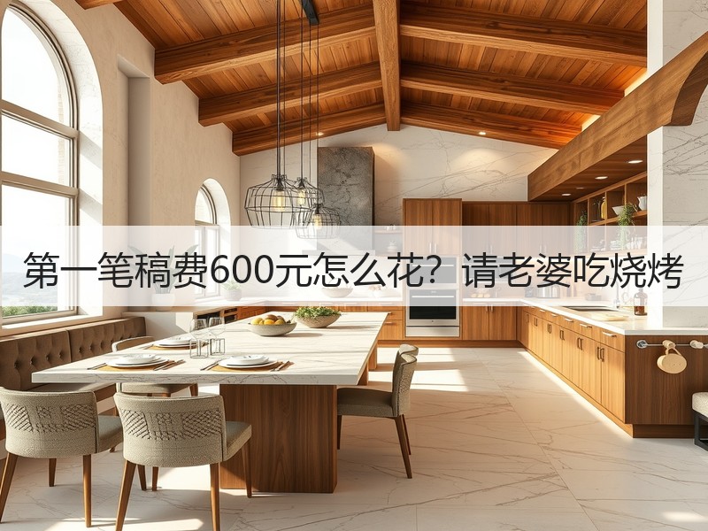 第一笔稿费600元怎么花？请老婆吃烧烤