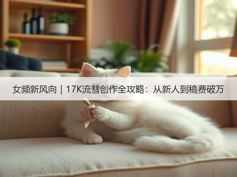 女频新风向｜17K流彗创作全攻略：从新人