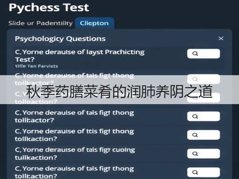 秋季药膳菜肴的润肺养阴之道