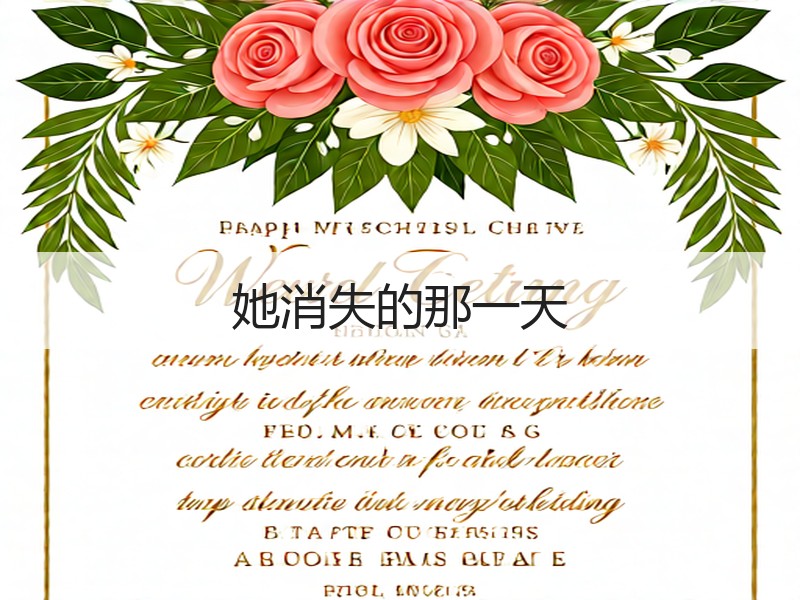 她消失的那一天