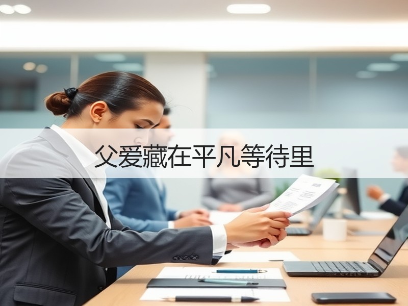 父爱藏在平凡等待里