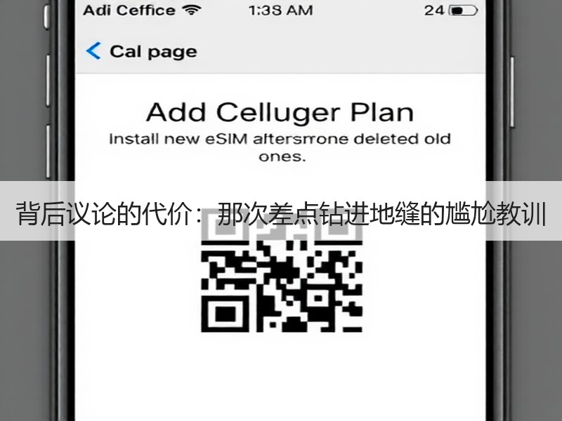 背后议论的代价：那次差点钻进地缝的尴尬教