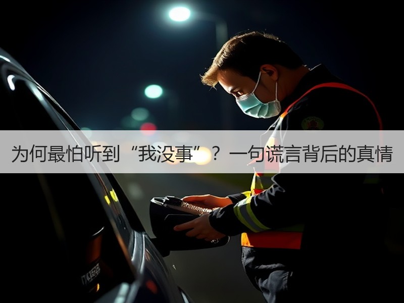 为何最怕听到“我没事”？一句谎言背后的真