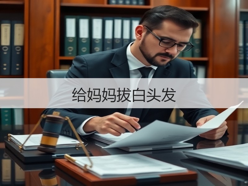 给妈妈拔白头发