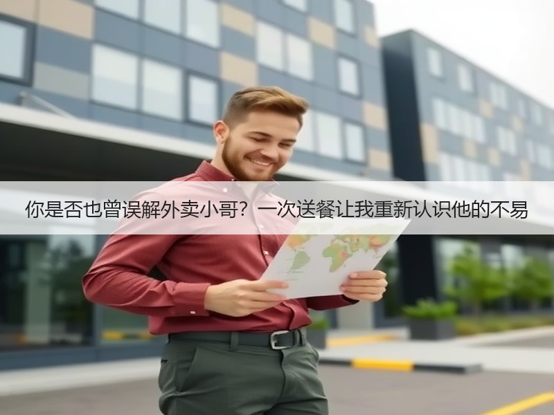 你是否也曾误解外卖小哥？一次送餐让我重新