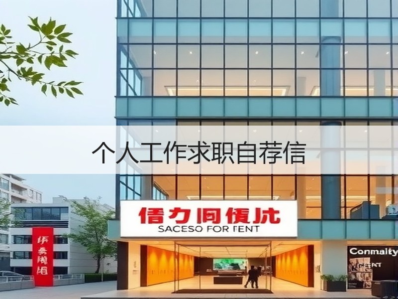 个人工作求职自荐信