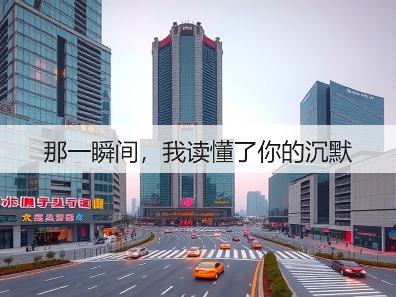 那一瞬间，我读懂了你的沉默