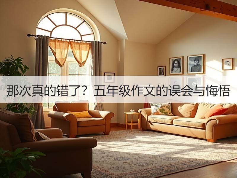 那次真的错了？五年级作文的误会与悔悟