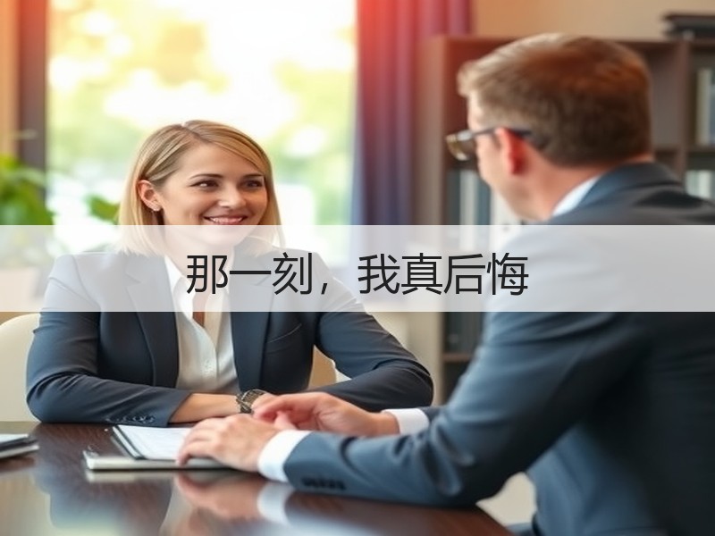 那一刻，我真后悔