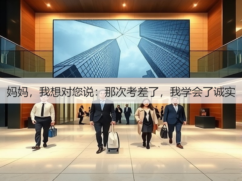 妈妈，我想对您说：那次考差了，我学会了诚