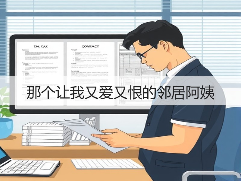 那个让我又爱又恨的邻居阿姨