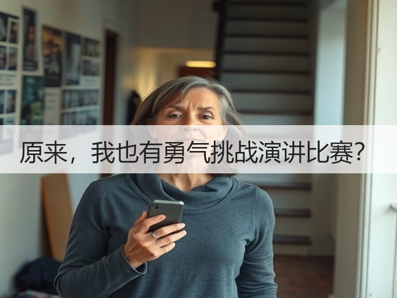 原来，我也有勇气挑战演讲比赛？