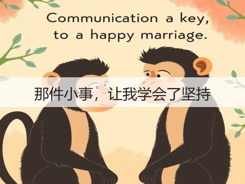 那件小事，让我学会了坚持