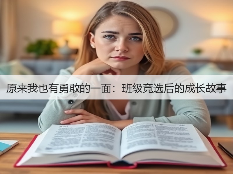 原来我也有勇敢的一面：班级竞选后的成长故