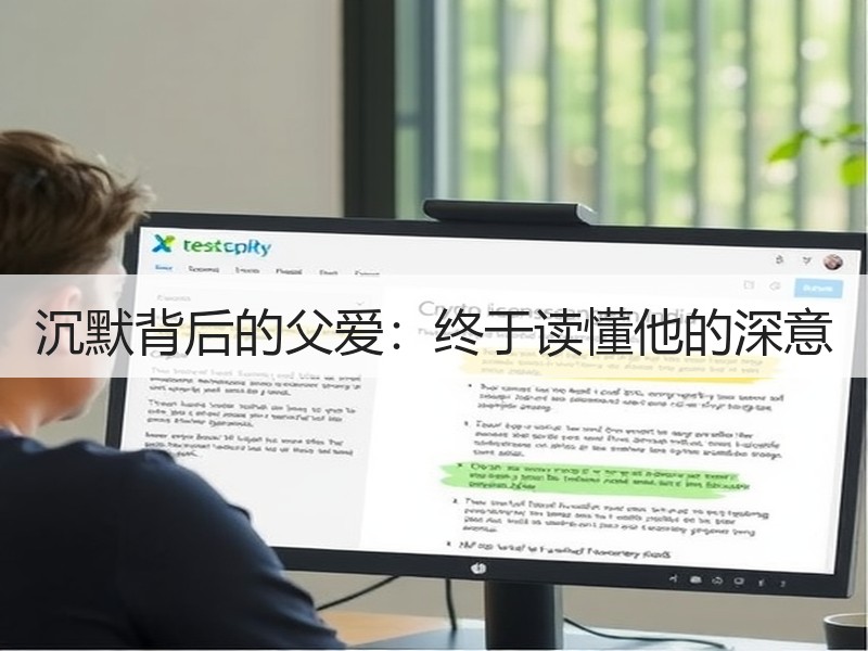 沉默背后的父爱：终于读懂他的深意