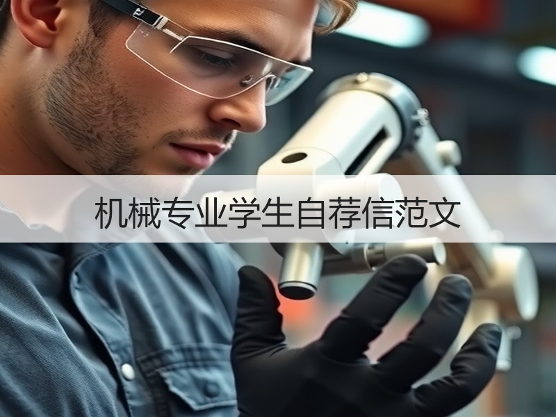 机械专业学生自荐信范文