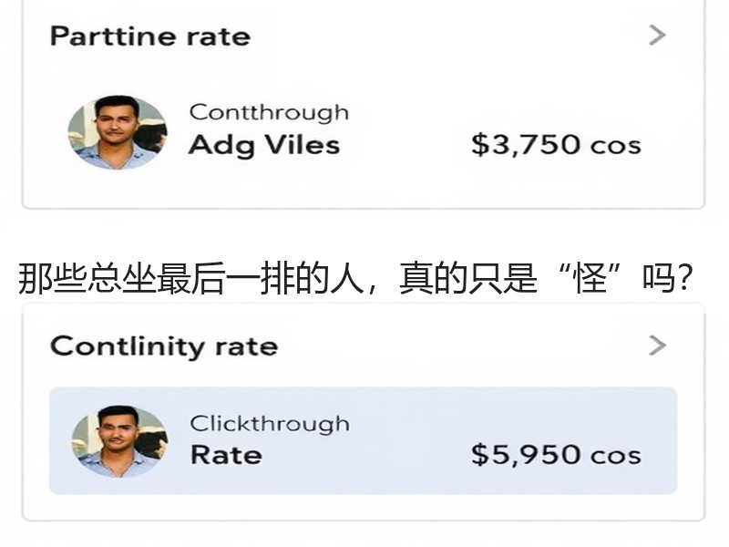 那些总坐最后一排的人，真的只是“怪”吗？