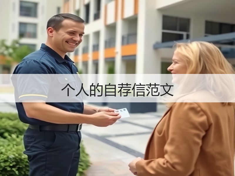 个人的自荐信范文